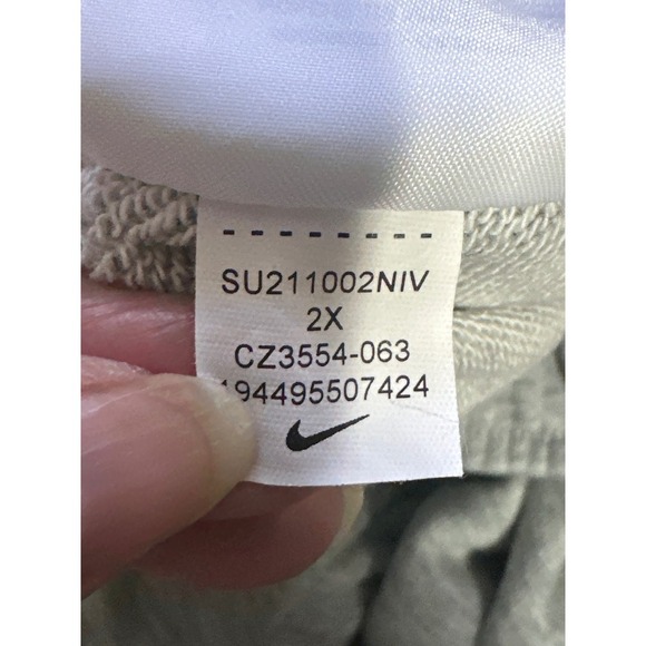 Nike Women's Gray Sweat Shorts 2X Gym Athletic Lounge Casual - Picture 7 of 9